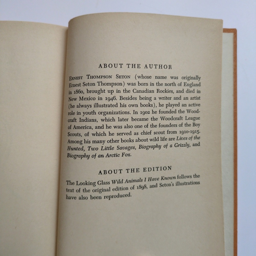 Vtg 1959 Wild Animals I Have Known Ernest Thompson Seton Looking Glass Hardcover - Picture 10 of 11